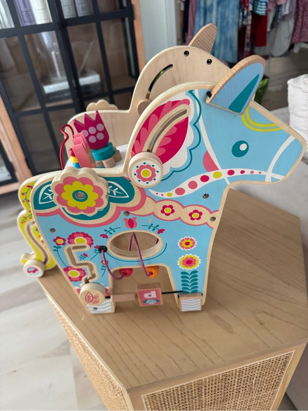 Manhattan Toy Playful Pony Wooden Toddler Activity Center baby colorful decor